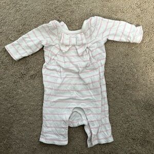Janie and Jack Pink and white striped outfit for newborn